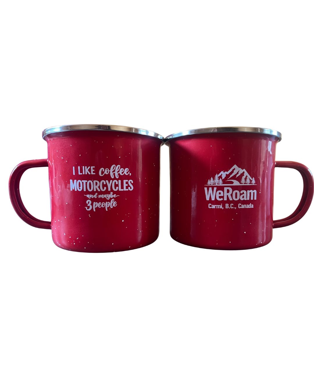 I Like Coffee, Motorcycles & Maybe 3 People Mug – Red
