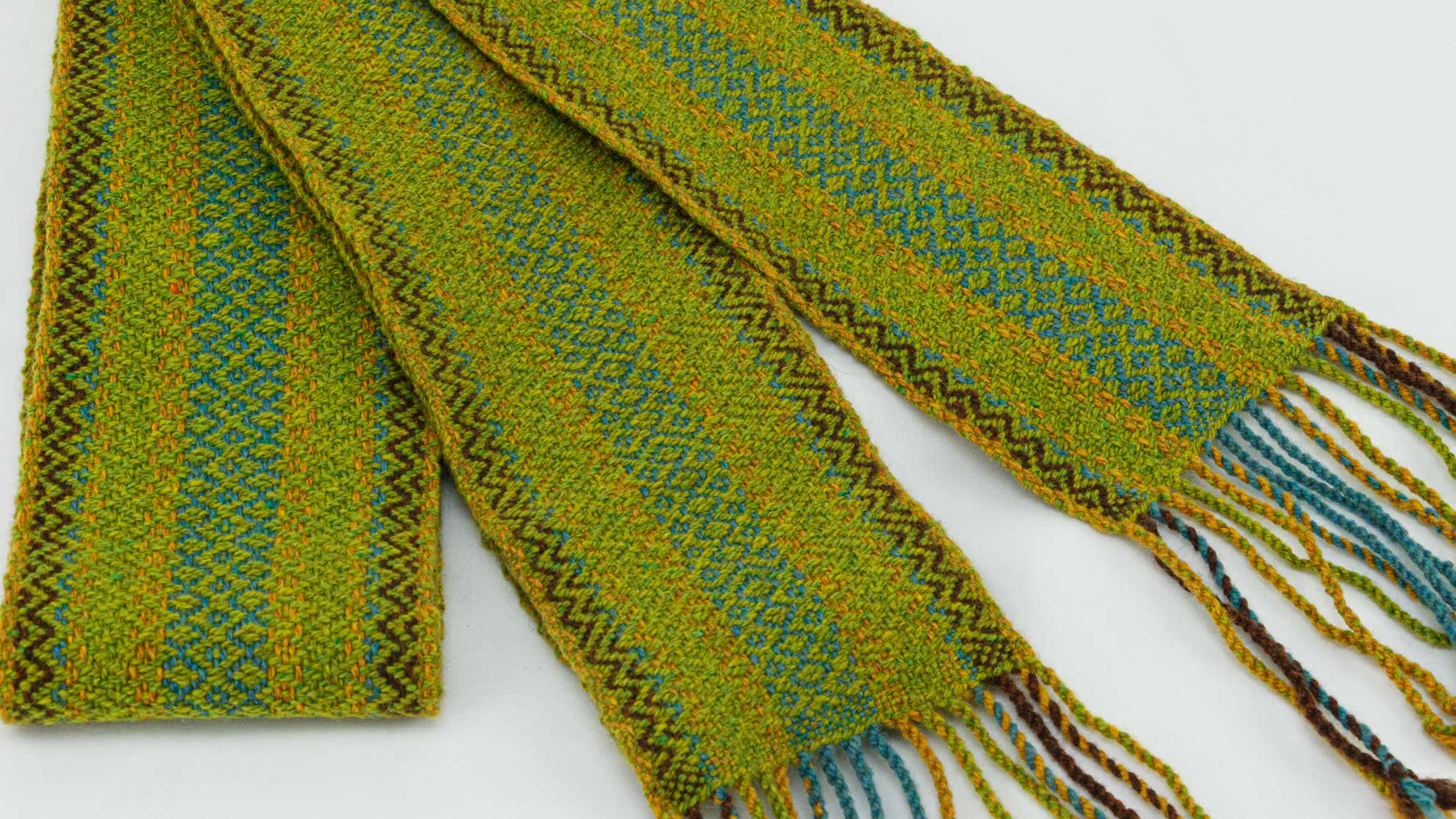 Sash: Green & Blue Diamond Wool – Image 1