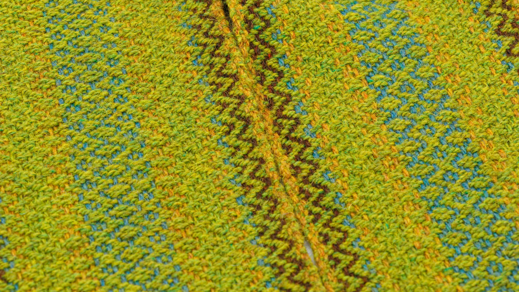 Sash: Green & Blue Diamond Wool – Image 3