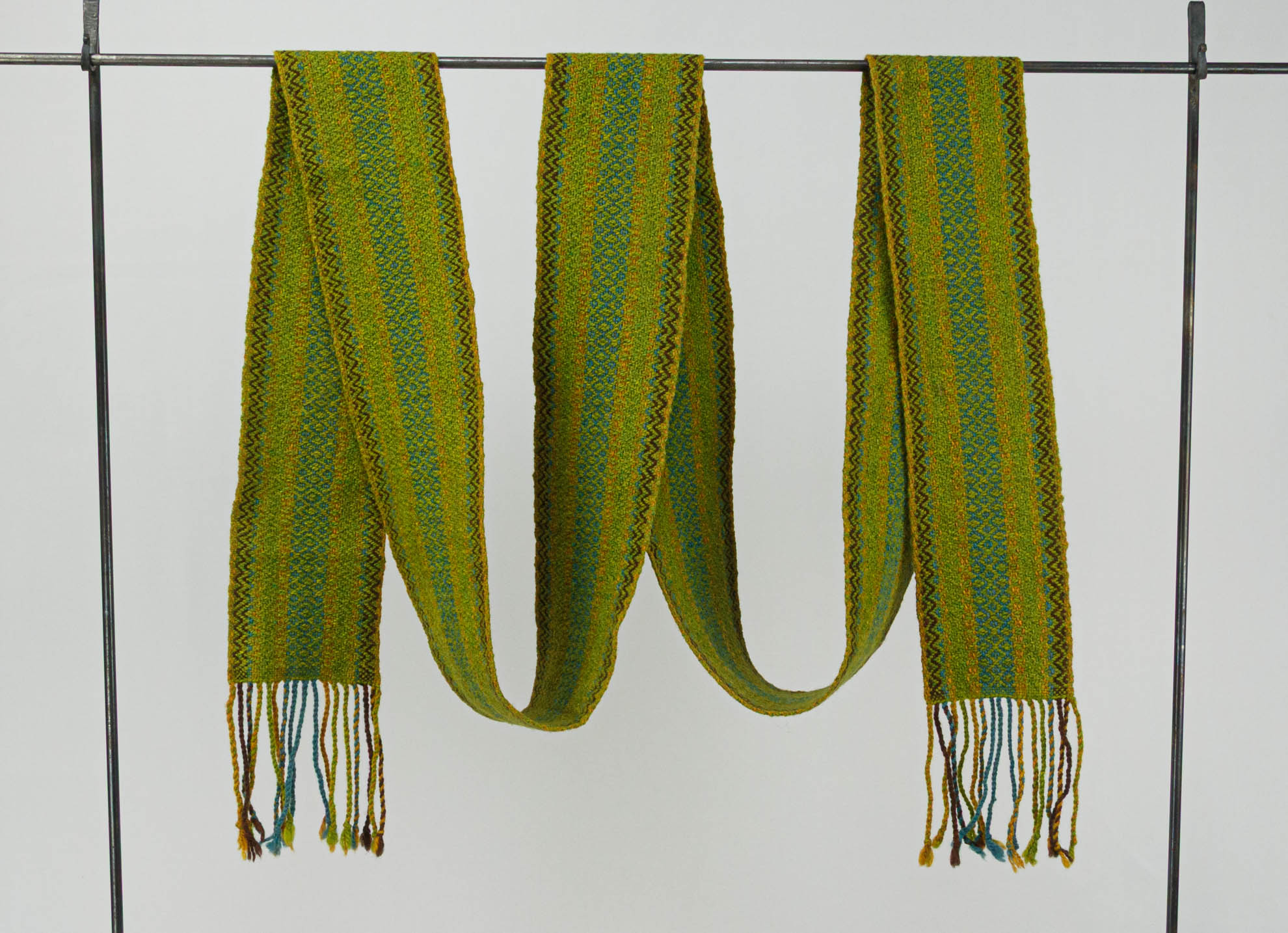 Sash: Green & Blue Diamond Wool – Image 2