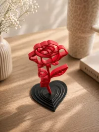Mom Rose w/Heart Stand – Image 2