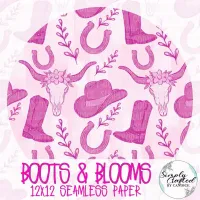 Boots & Blooms Seamless Paper – Image 1