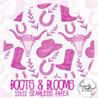 Boots & Blooms Seamless Paper – Image 3