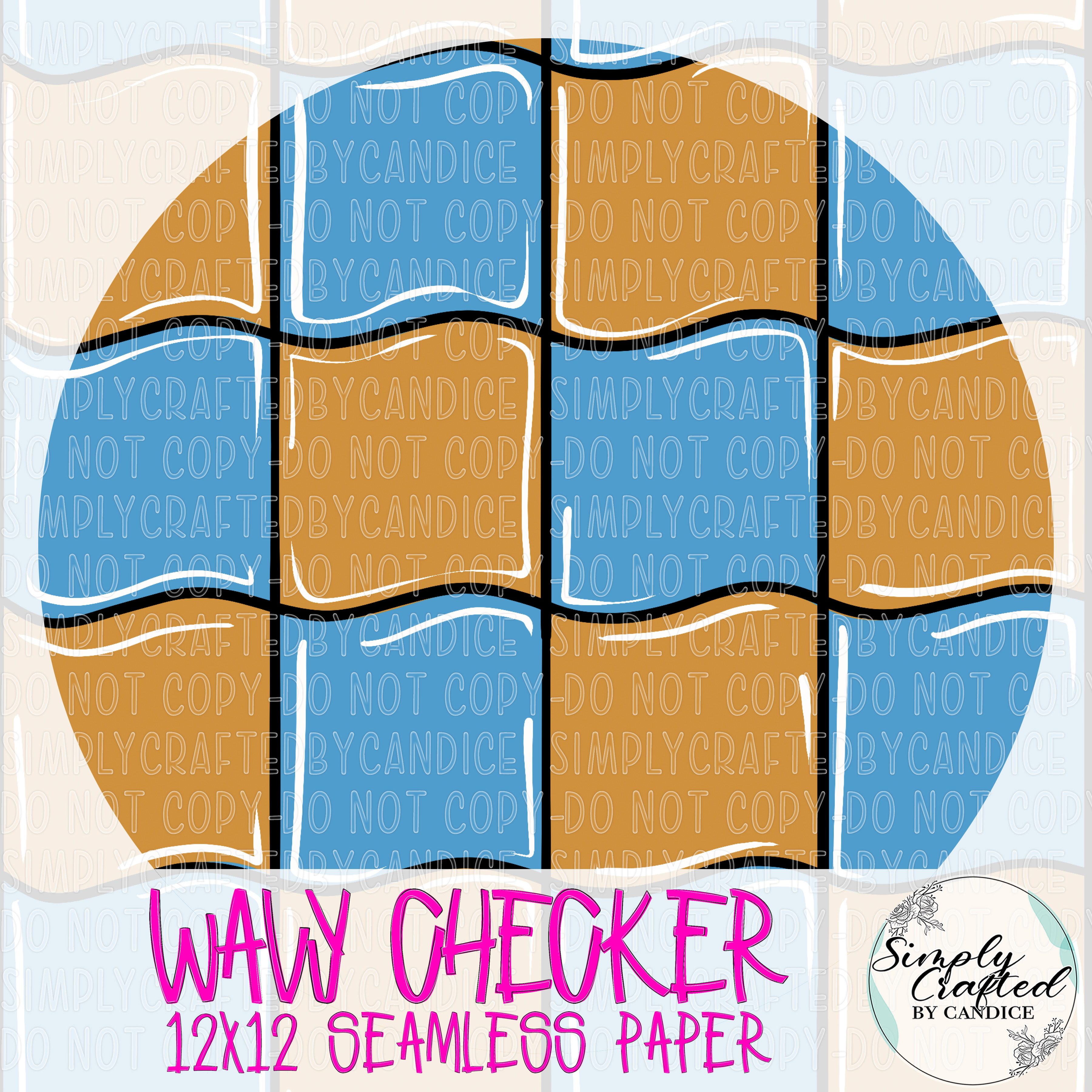 Wavy Checker Seamless Paper – Image 4