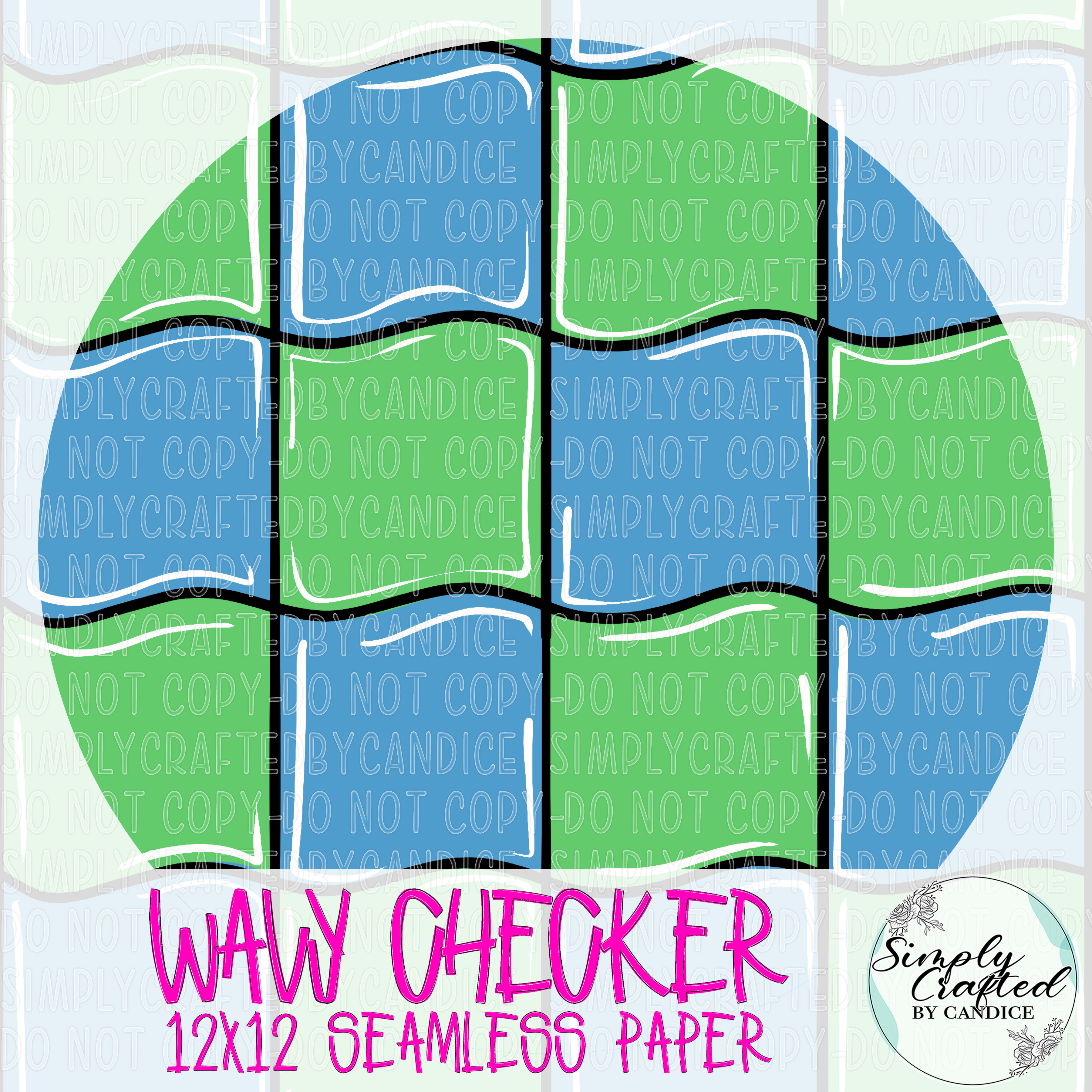 Wavy Checker Seamless Paper – Image 5