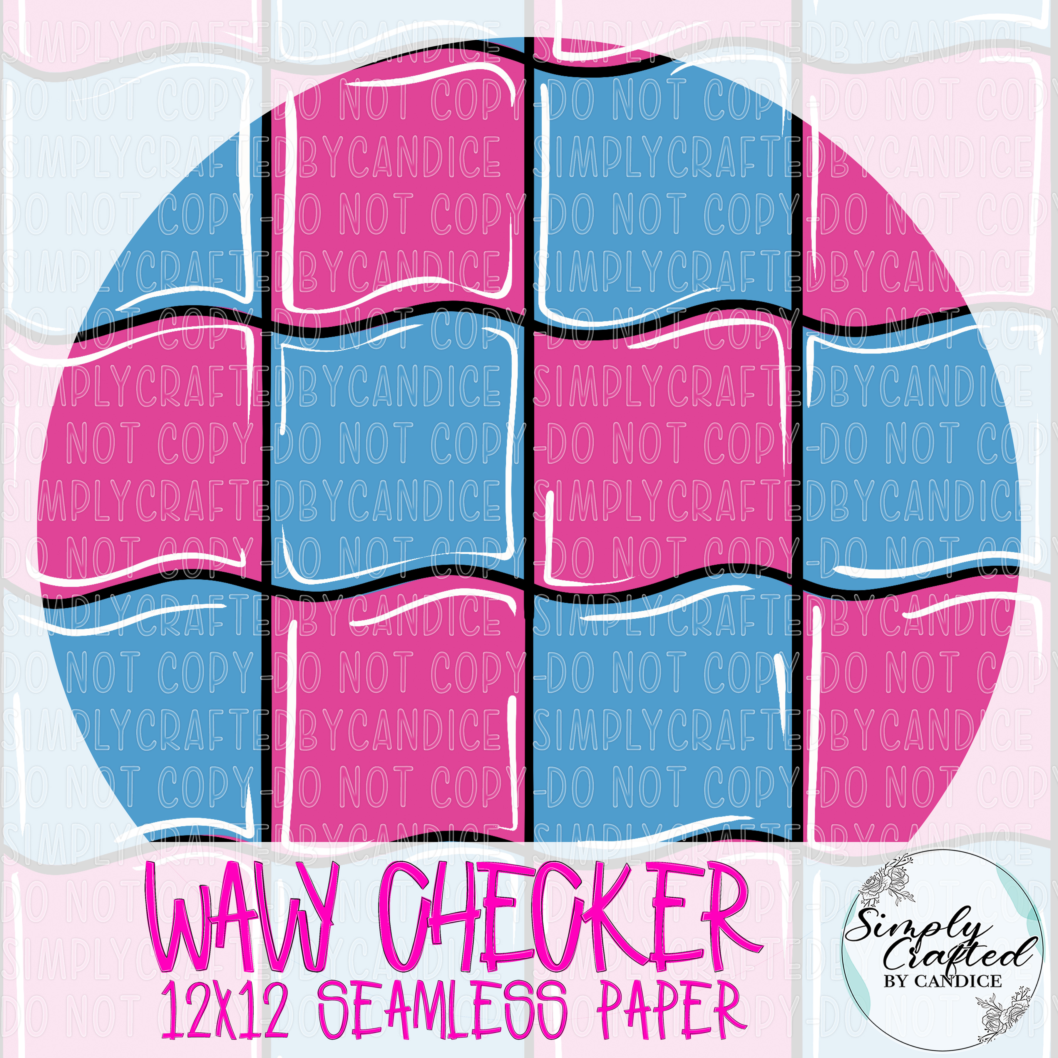 Wavy Checker Seamless Paper – Image 6