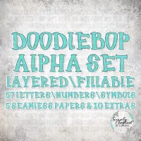 DoodleBop Hand drawn LAYERED Alpha Bundle – Image 1