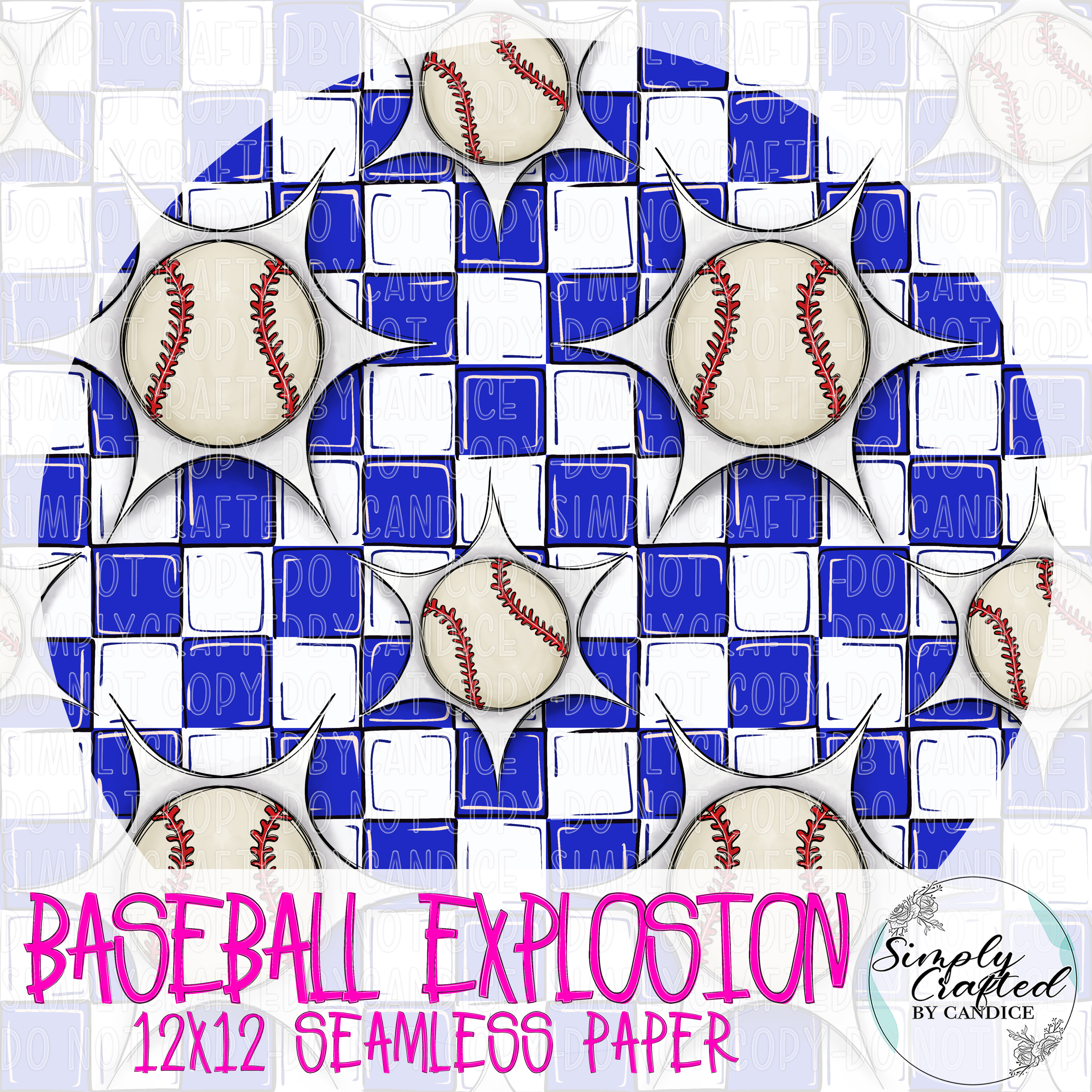 Baseball Explosion Seamless Paper – Image 8