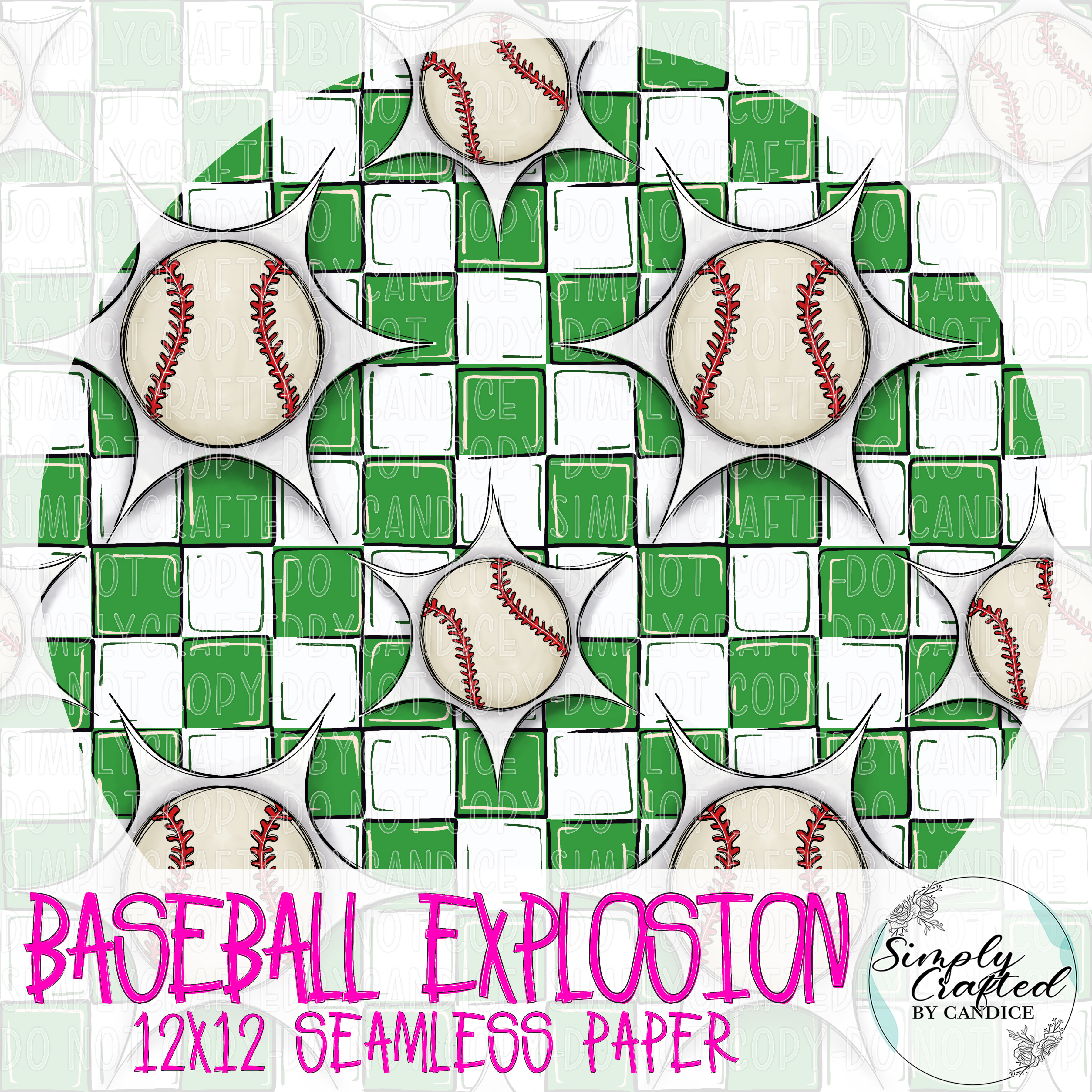 Baseball Explosion Seamless Paper – Image 7
