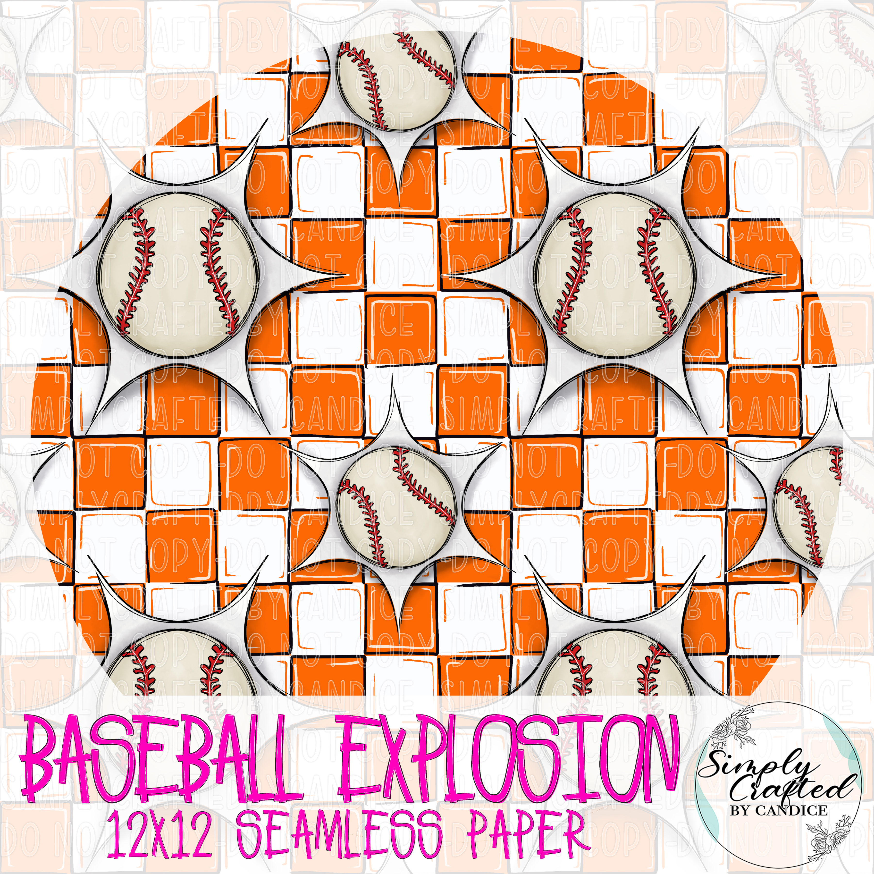 Baseball Explosion Seamless Paper – Image 4