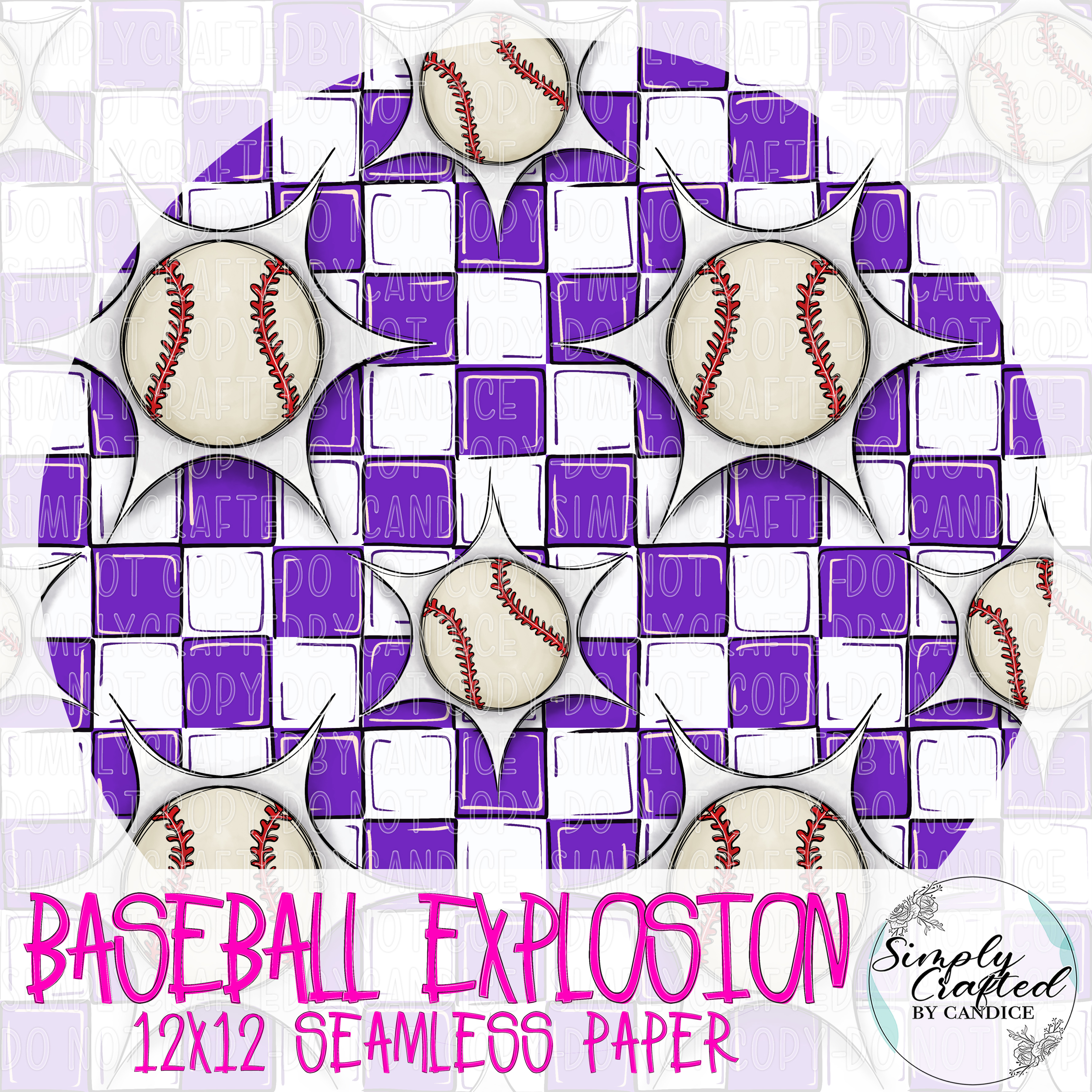 Baseball Explosion Seamless Paper – Image 9