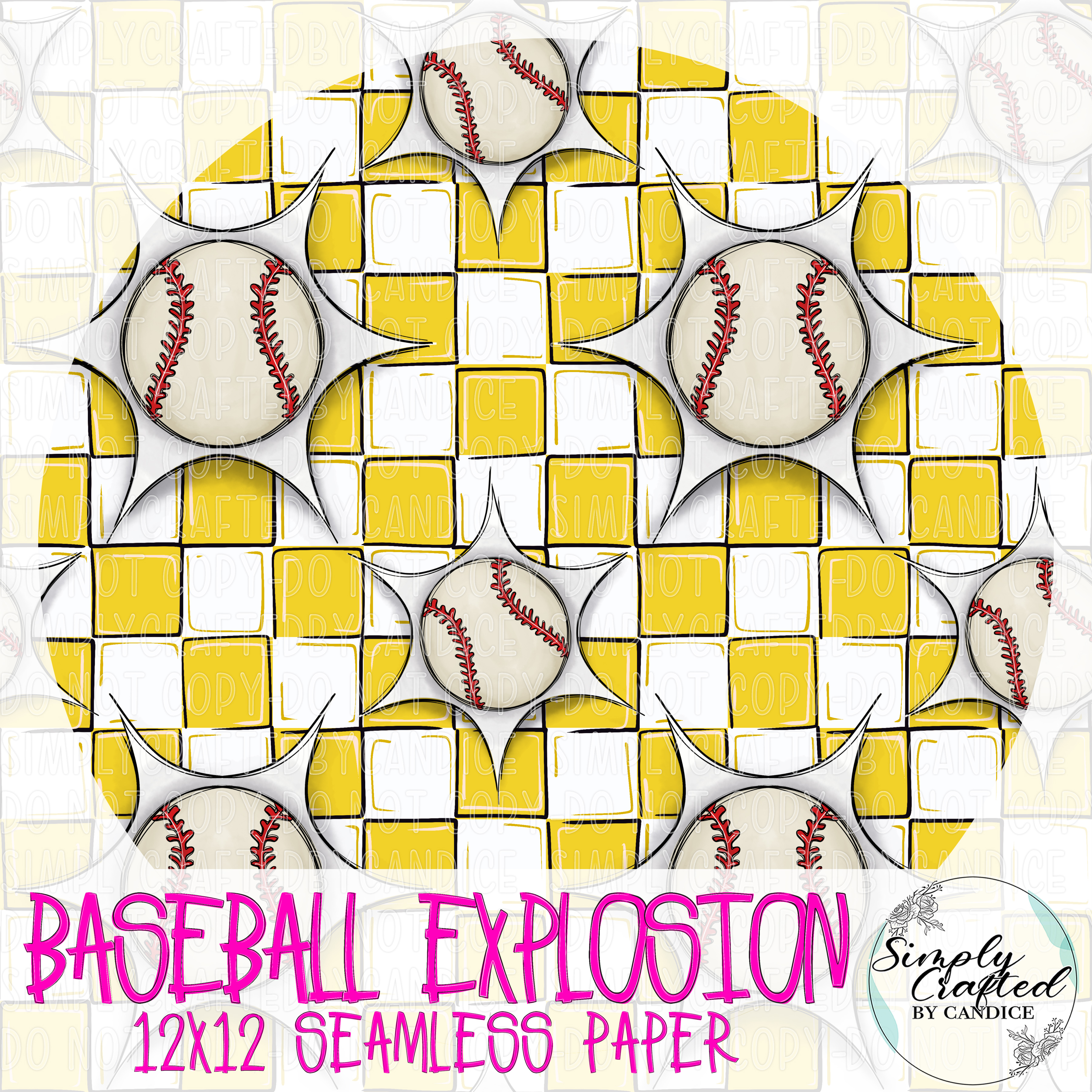 Baseball Explosion Seamless Paper – Image 5
