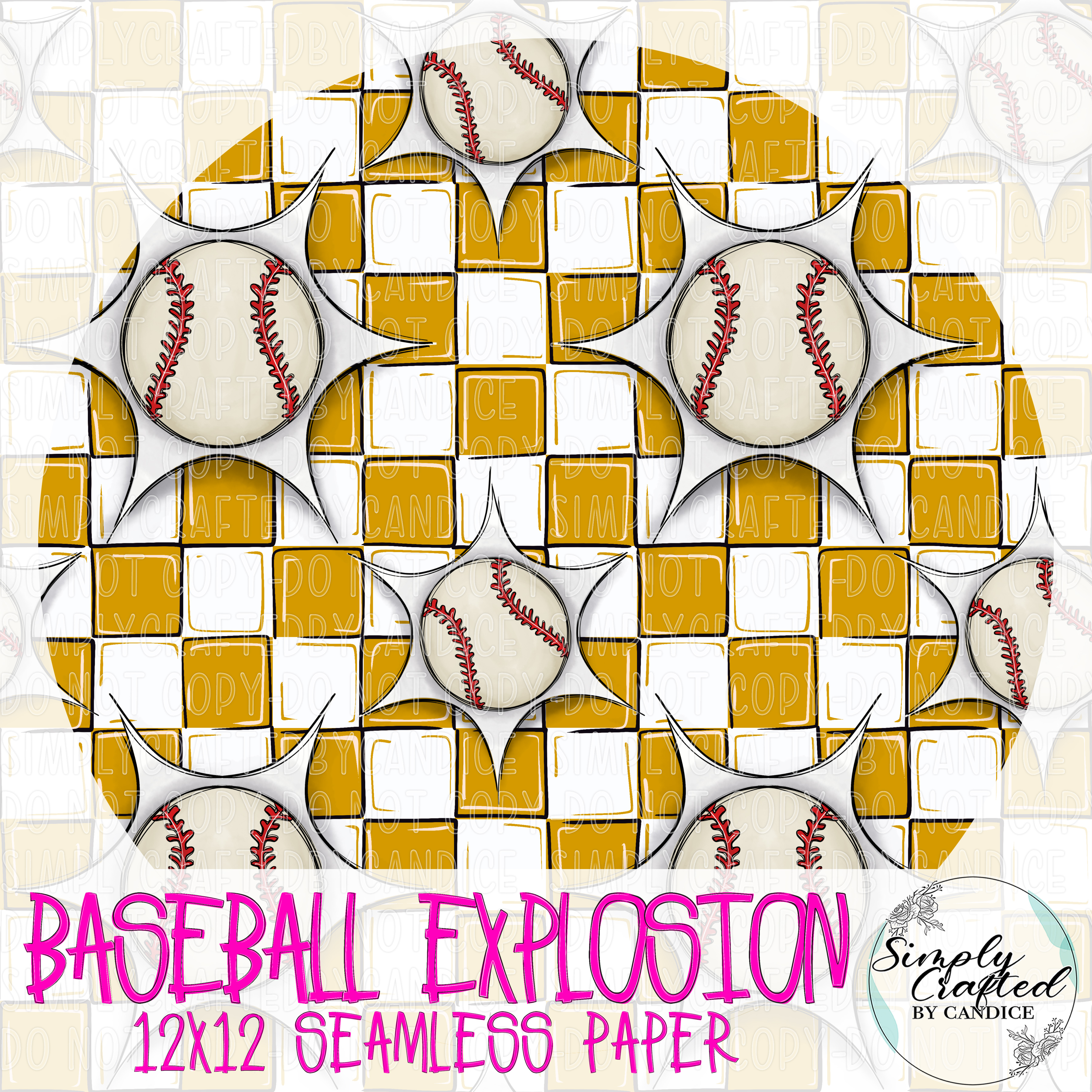Baseball Explosion Seamless Paper – Image 6