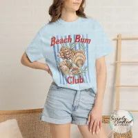 Beach Bum Club Preppy T-shirt Design PNG – Image 5