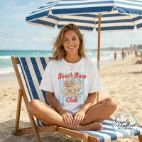 Beach Bum Club Preppy T-shirt Design PNG – Image 2