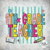 School Teacher/Staff Retro T-shirt Design PNG – Image 58