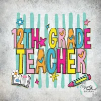 School Teacher/Staff Retro T-shirt Design PNG – Image 61