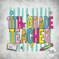 School Teacher/Staff Retro T-shirt Design PNG – Image 60