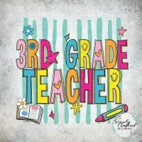 School Teacher/Staff Retro T-shirt Design PNG – Image 52