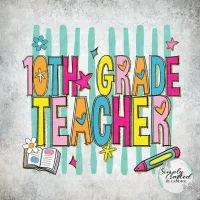 School Teacher/Staff Retro T-shirt Design PNG – Image 59