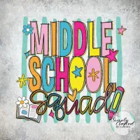 School Squad Retro T-shirt Design PNG – Image 31