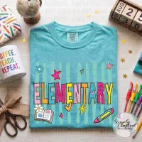 Elementary pk-5 Retro T-shirt Design PNG – Image 31