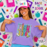 School Teacher/Staff Retro T-shirt Design PNG – Image 20