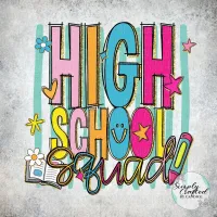 School Squad Retro T-shirt Design PNG – Image 33