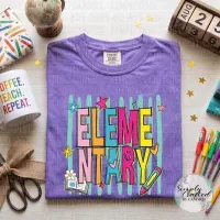 Elementary pk-5 Retro T-shirt Design PNG – Image 27