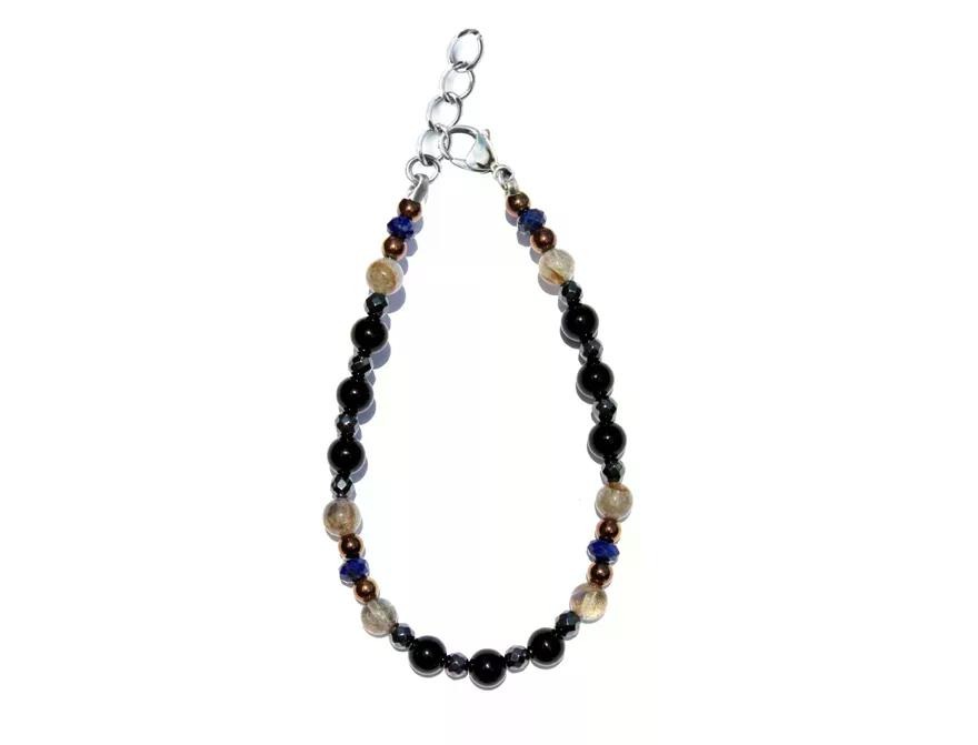 GEM MIX LINE: Armband, Collier & Ohrringe – Lapis Lazuli, Labradorit, Onyx, Armband