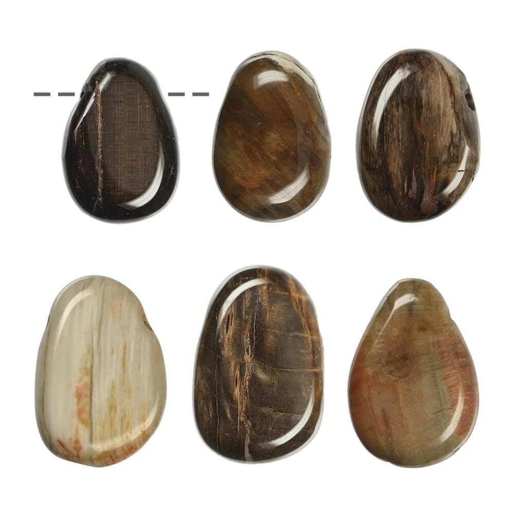 Trommelstein-Schmuck & Hilfe für jedes der 12 Sternzeichen – Versteinertes Holz