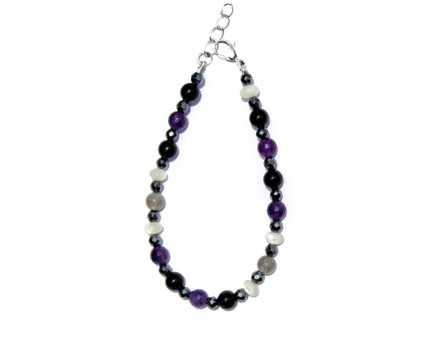 GEM MIX LINE: Armband, Collier & Ohrringe – Amethyst, Onyx, Labradorit, Armband