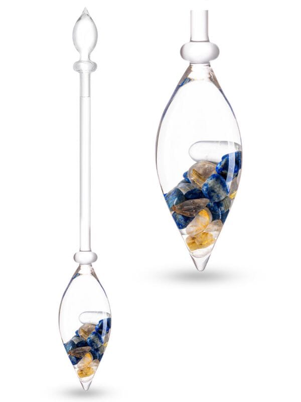 VitaJuwel 4 verschiedene Wasserstäbe für Edelsteinwasser – Inspiration: Lapis Lazuli, Rutilquarz