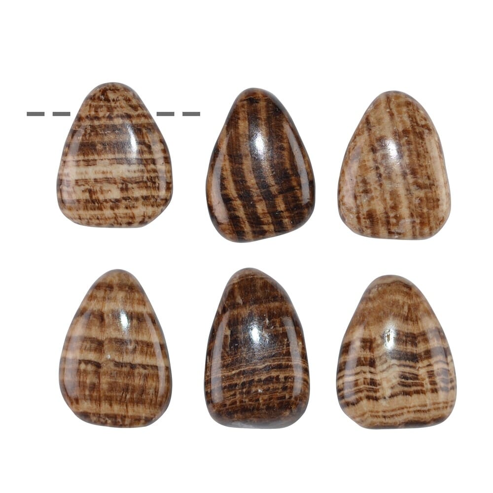 Trommelstein-Schmuck & Hilfe für jedes der 12 Sternzeichen – Aragonit (braun)