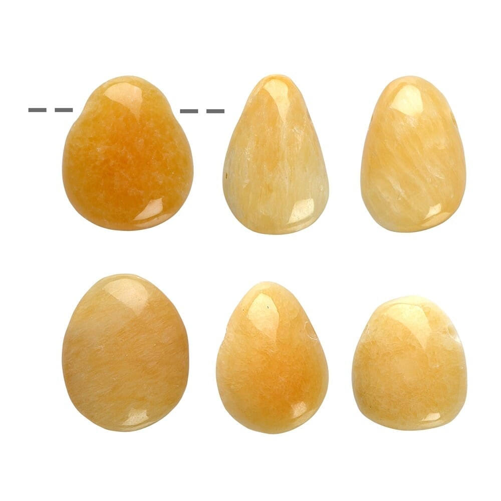 Trommelstein-Schmuck & Hilfe für jedes der 12 Sternzeichen – Calcit (orange)