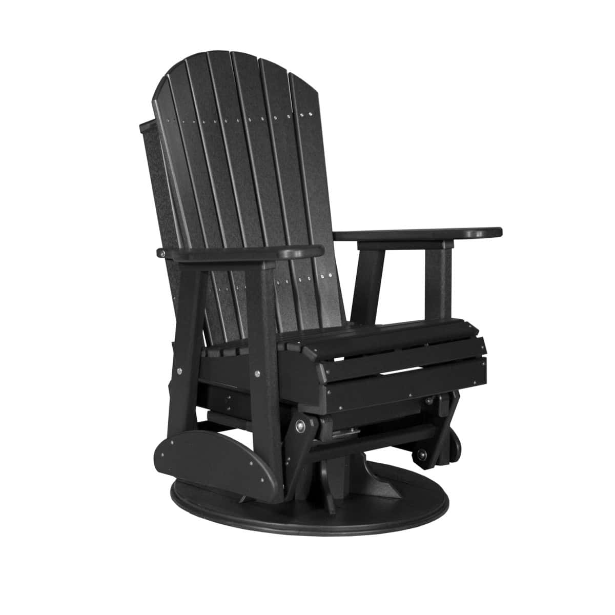 2′ Adirondack Swivel Glider – Black
