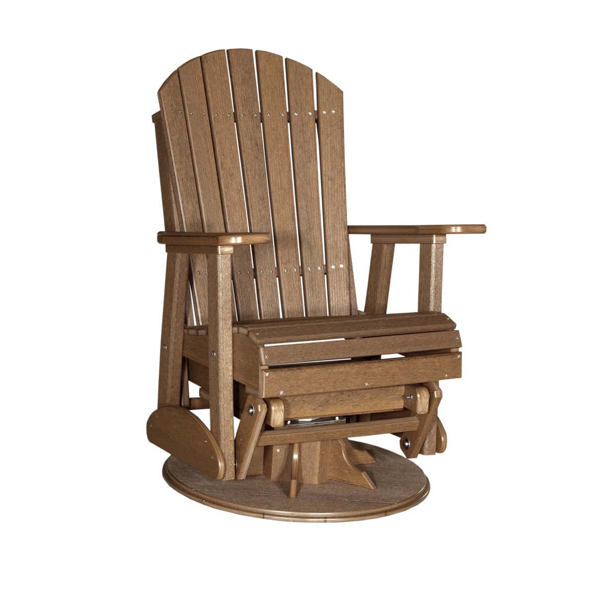 2′ Adirondack Swivel Glider – Antique Mahogany