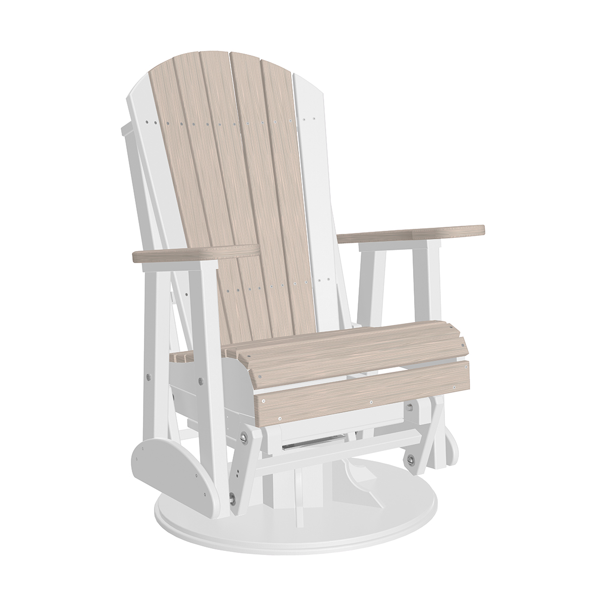 2′ Adirondack Swivel Glider – Birch / White