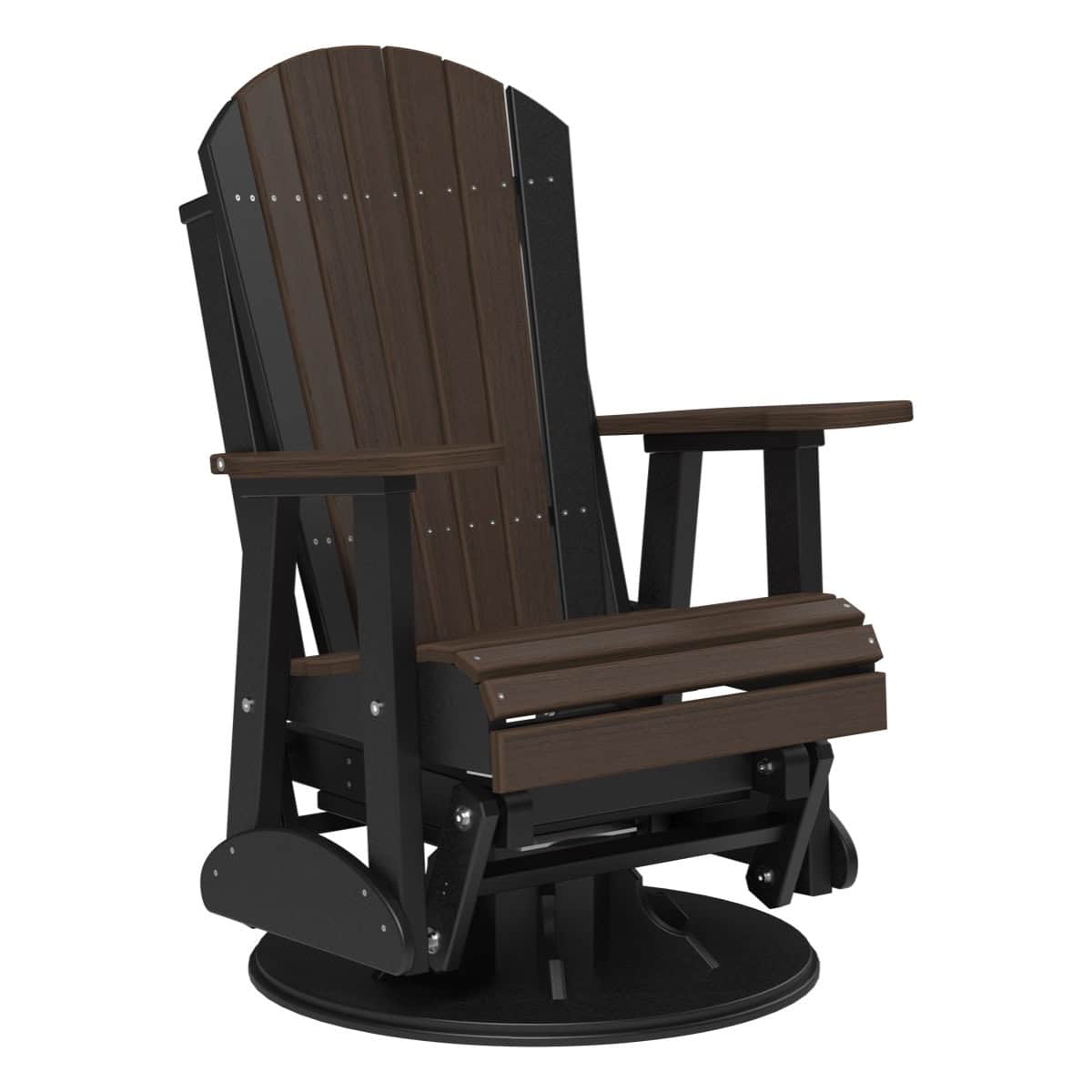 2′ Adirondack Swivel Glider – Brazilian Walnut / Black