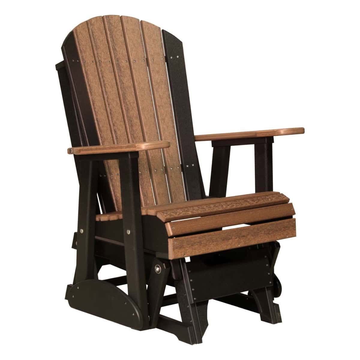2' Adirondack Glider – Antique Mahogany / Black
