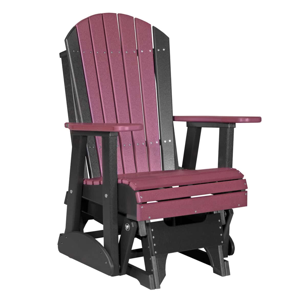 2' Adirondack Glider – Cherrywood / Black