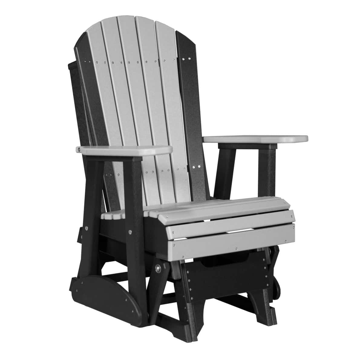 2' Adirondack Glider – Dove Gray / Black