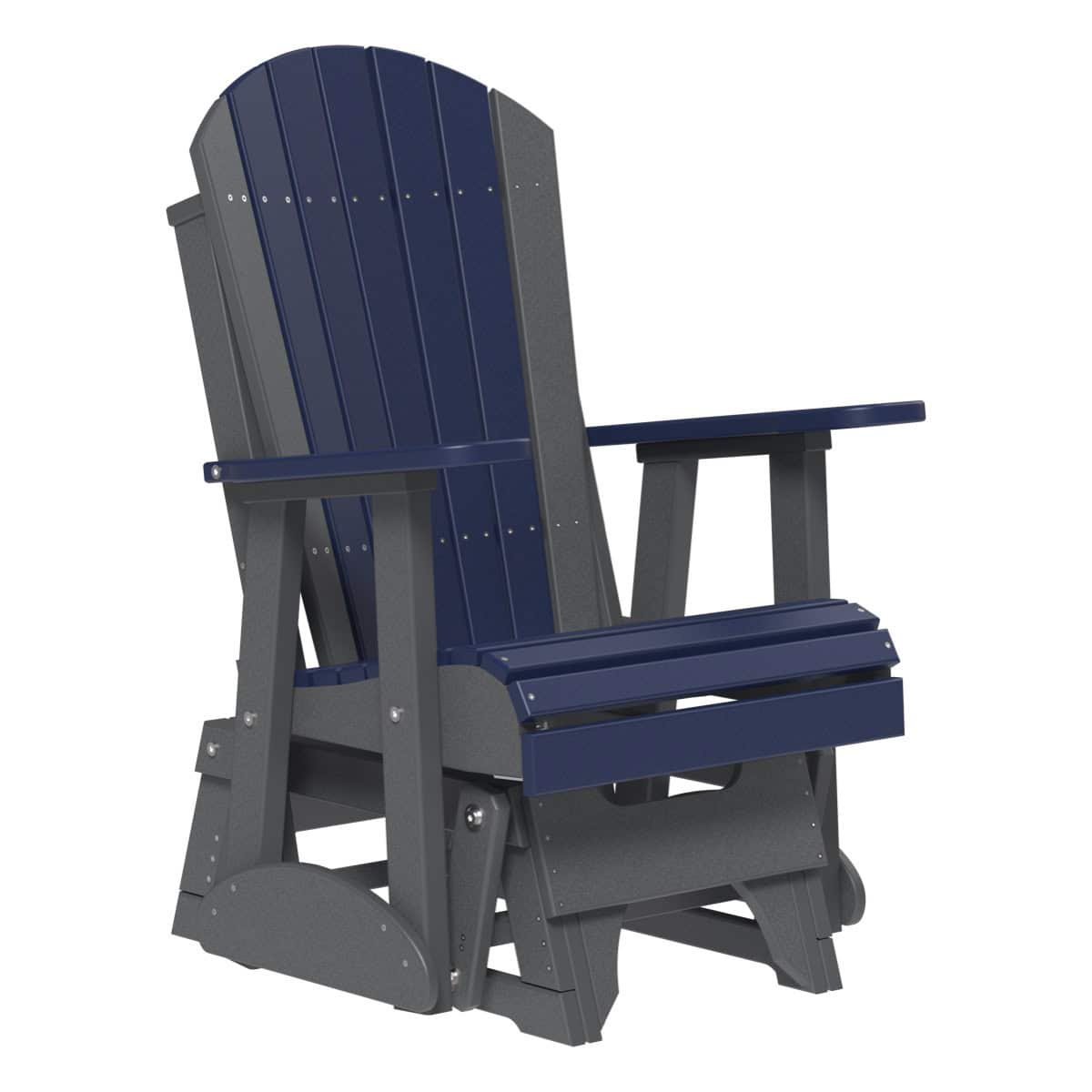 2' Adirondack Glider – Patriot Blue / Slate