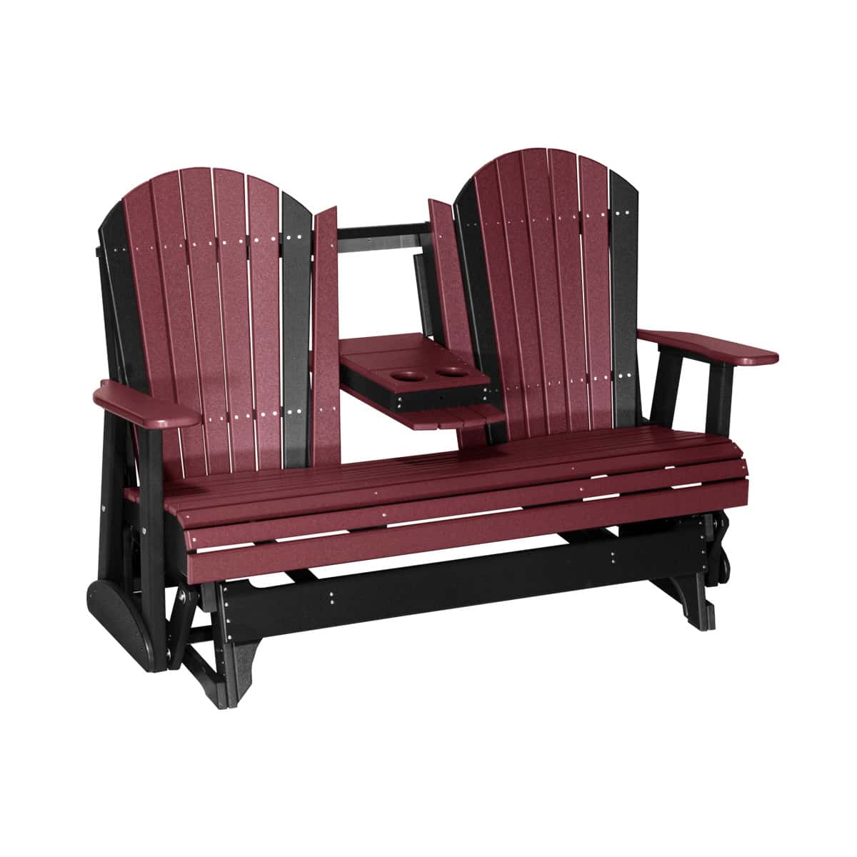 5′ Adirondack Glider – Cherrywood / Black