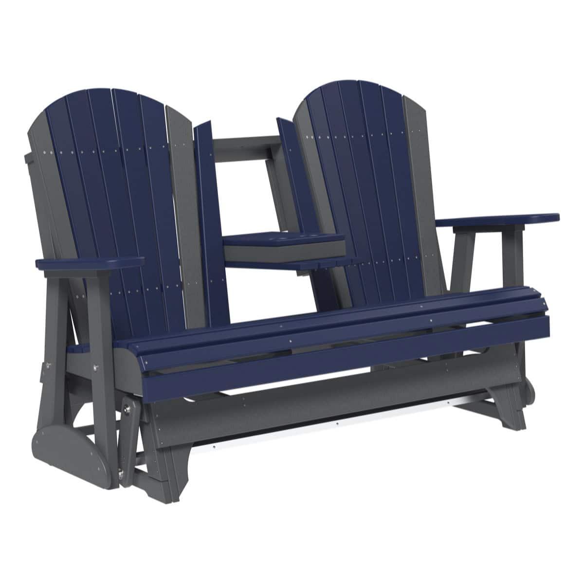 5′ Adirondack Glider – Patriot Blue / Slate