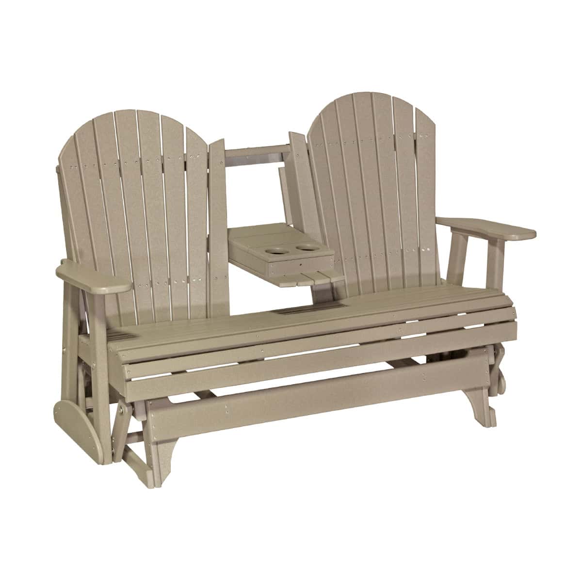 5′ Adirondack Glider – Weatherwood