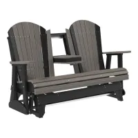 5′ Adirondack Glider – Coastal Gray / Black