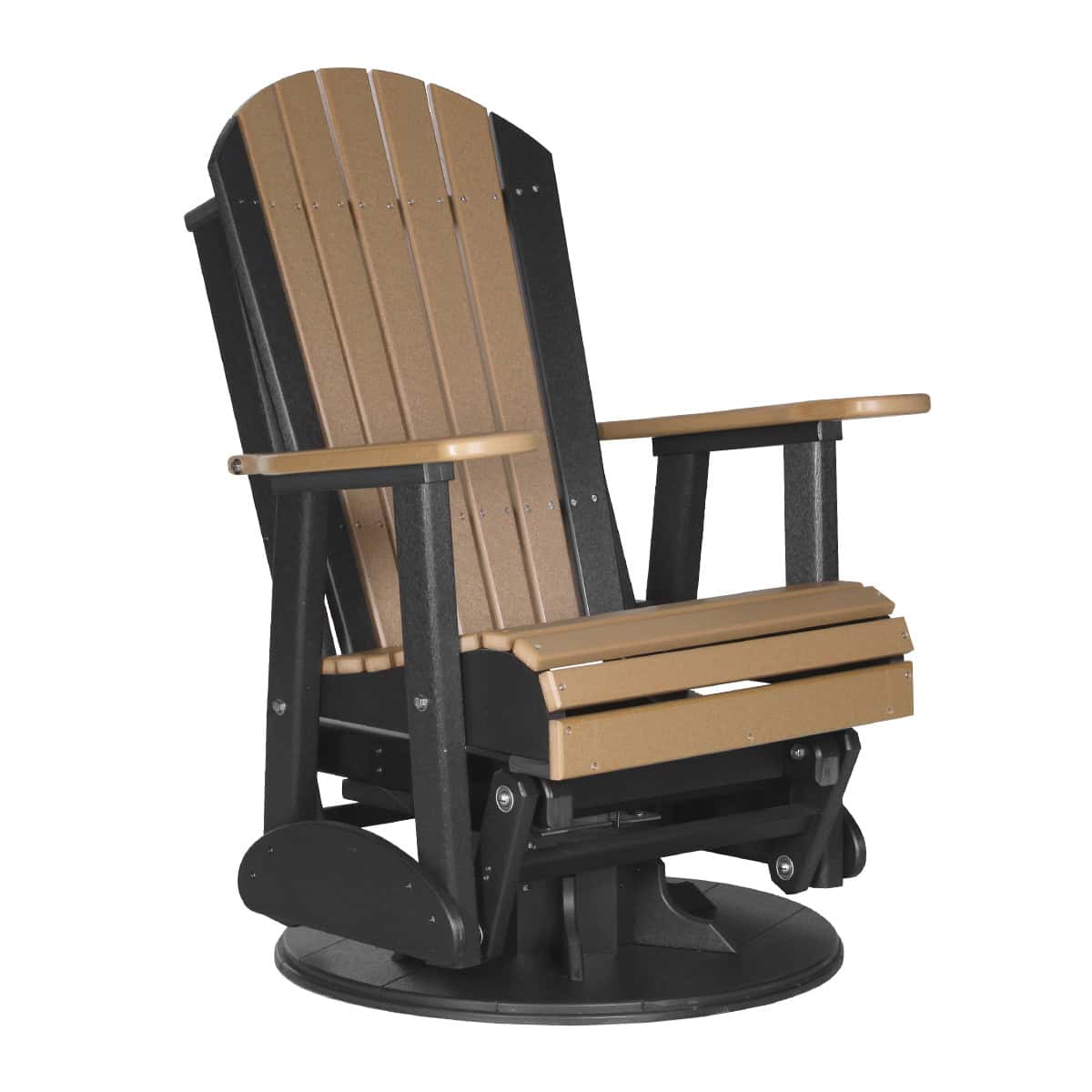 2′ Adirondack Swivel Glider – Cedar / Black