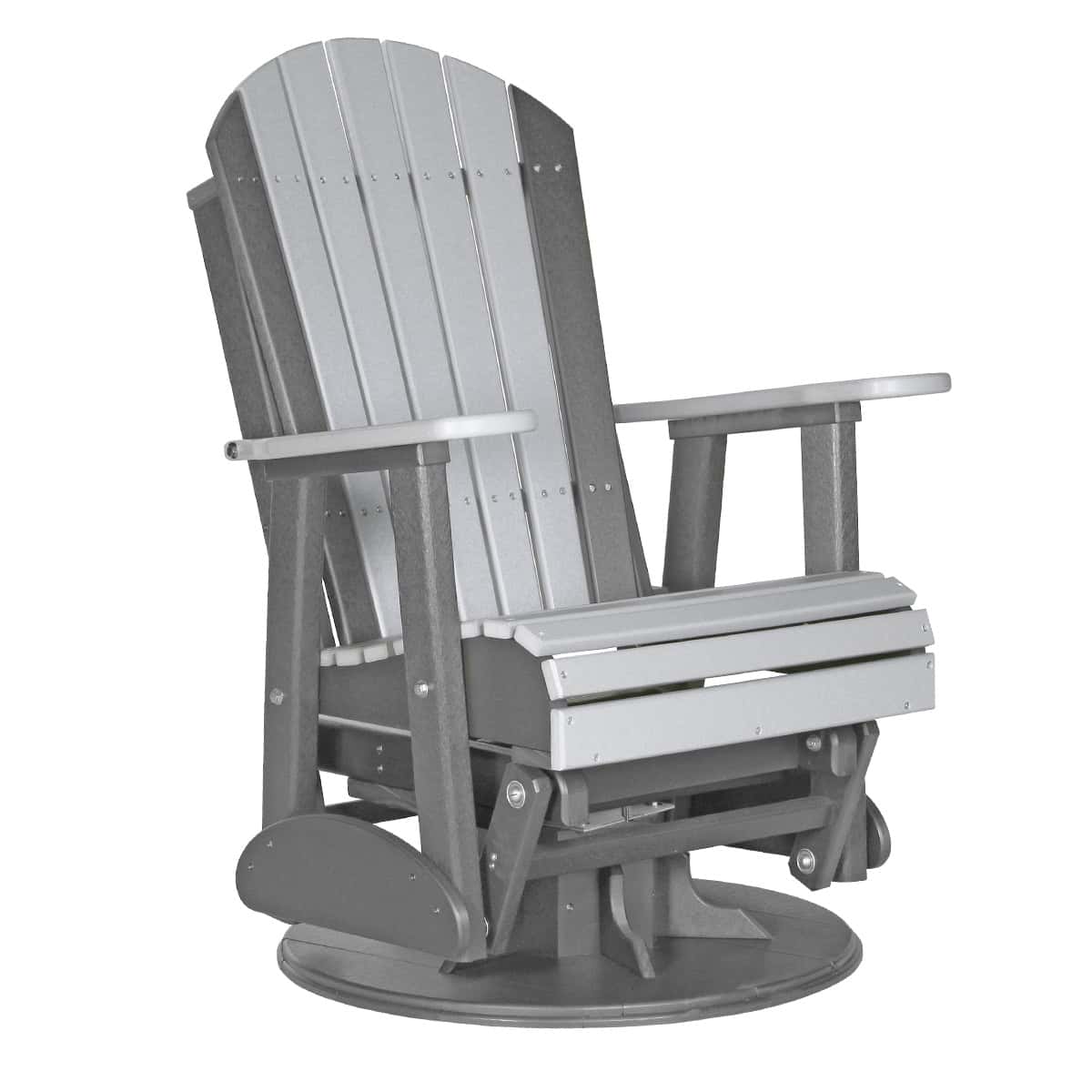 2′ Adirondack Swivel Glider – Dove Gray / Slate