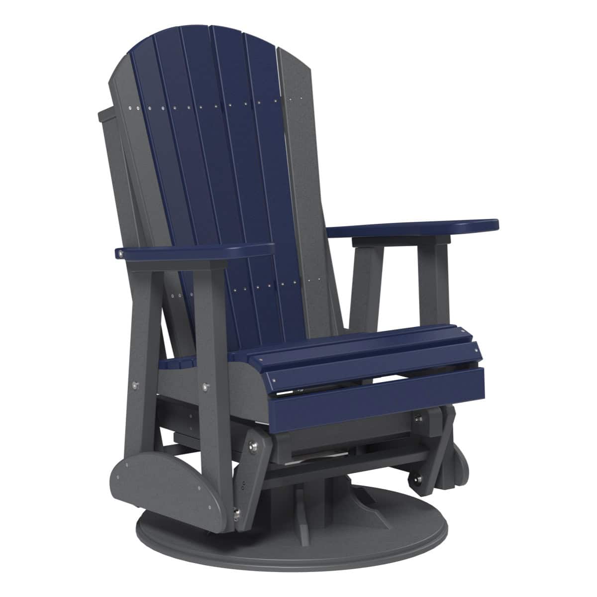2′ Adirondack Swivel Glider – Patriot Blue / Slate